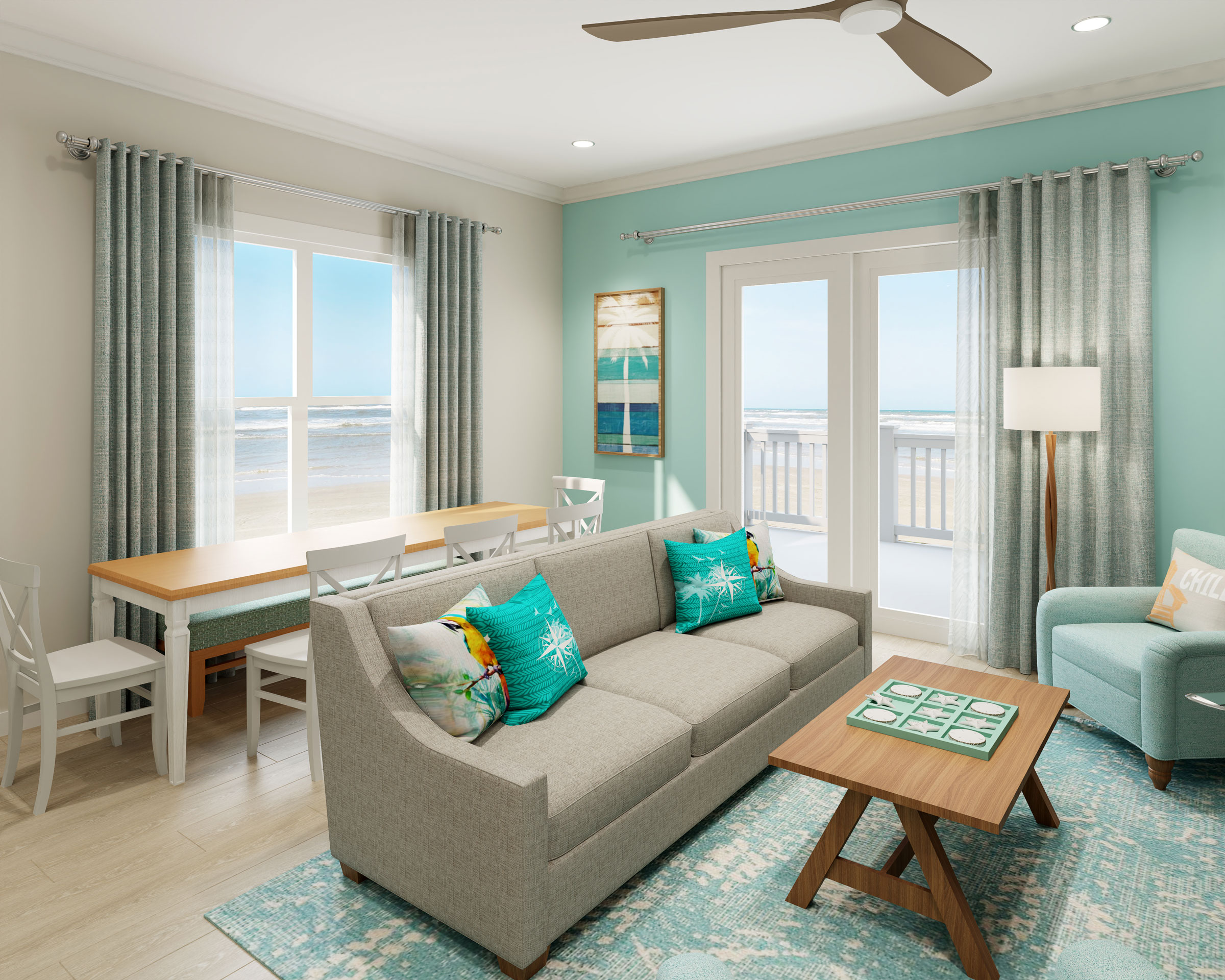 Margaritaville Bungalows Crystal Beach Residences Living Room Green