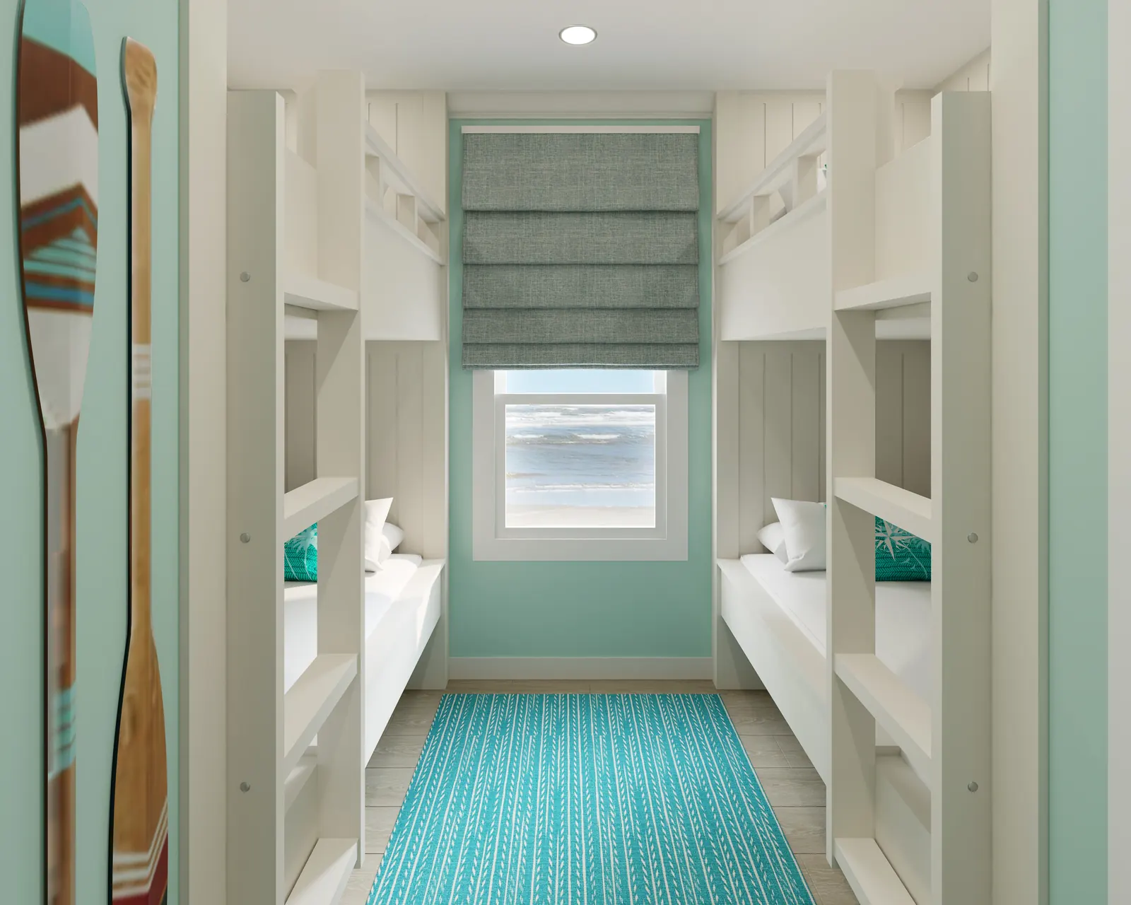 Calm Coastal bunk room rendering