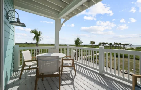 bb-int-deck Covered Gulf-view deck at the Beach Bungalows model home