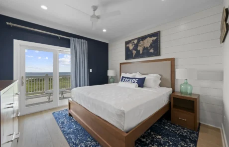 bb-int-primary Primary bedroom with Gulf views in the Beach Bungalows model home